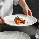 Axyaa White Ceramic Plate | High-End Japanese & Western Cuisine Flat Plate