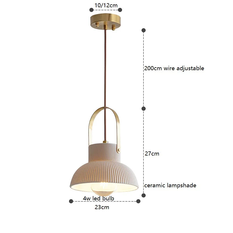 Axyaa Ceramic LED Pendant Lights: Japanese Style, Nordic Design