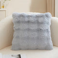 Axyaa Bubble Rabbit Fleece Pillowcase: Cozy Solid-Color Plush Cushion Cover for Autumn/Winter