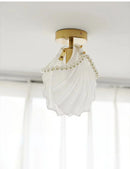 Axyaa Glass Shade Light Luxury Ceiling Lamp - Modern Minimalist Design