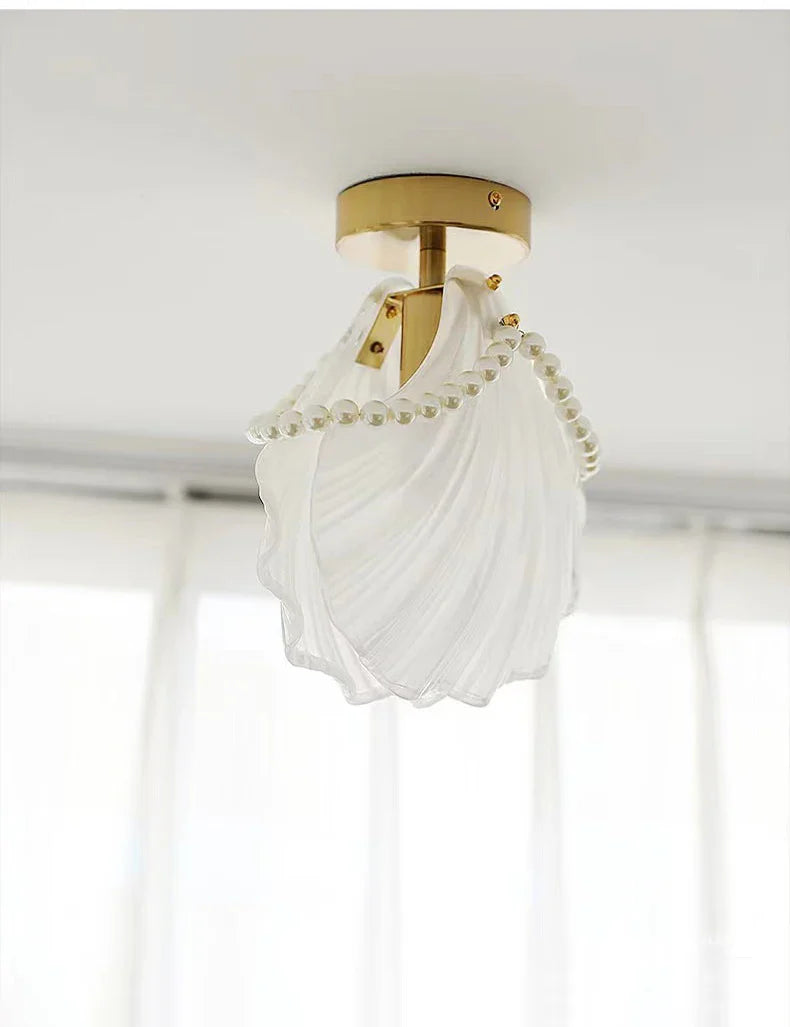 Axyaa Glass Shade Light Luxury Ceiling Lamp - Modern Minimalist Design