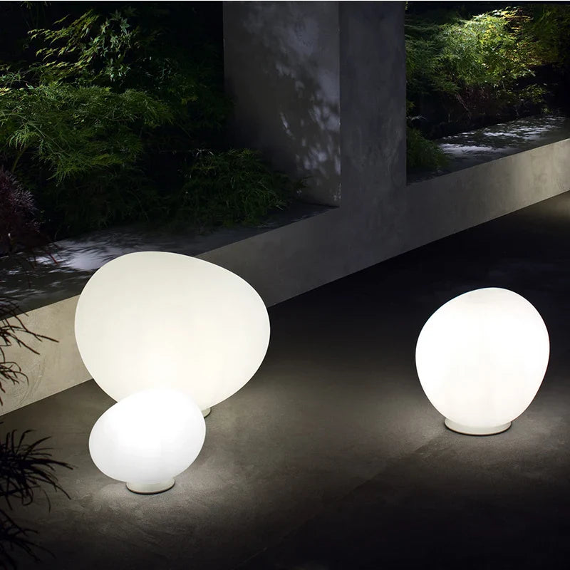 Axyaa Designer Goose Egg LED Floor Lamp for Hotel Bedroom and Outdoor Desk