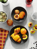 Axyaa 24-Piece Reusable Plastic Tableware Set for Family Picnics and School