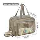 Axyaa Travel Toiletry Storage Bag: Portable PVC Organizer for Cosmetics, Toiletries & Makeup