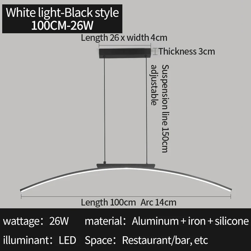 Axyaa Modern Simple Pendant Chandelier for Dining Room, Kitchen, and Living Room