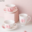 Axya Girl Butterfly Ceramic Mug Tea Coffee Water Cup Breakfast Juice Drinkware