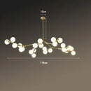 Axyaa Modern Glass Balls LED Chandelier for Living Room Dining Bedroom