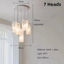 Axyaa Luxury White Glass Pendant Light for Modern Living Spaces