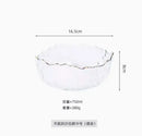 Axyaa Gold Rimmed Glass Bowls & Plates Set for Elegant Tableware & Desserts