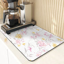 Axyaa Flowers Silicone Drying Mat: Non-Slip Kitchen Table Decor & Protection