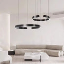 Axyaa LED Full Spectrum C-ring Pendant Light: Modern Luxury Minimalist Lighting for Home Decor.