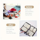Axyaa 8-Piece Solid Color Travel Packing Cubes Set for Organizing Clothes and Toiletries
