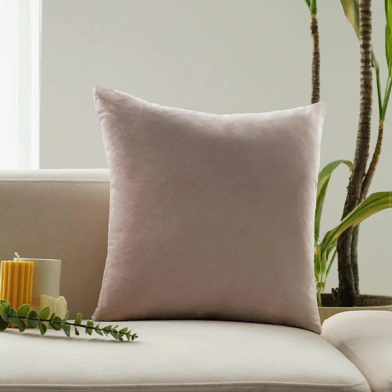 Velvet Cushion Cover - Super Soft 45*45 Decorative Pillow for Living Room Sofa