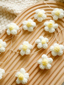 Axyaa Flower Garland: Boho White & Yellow Wall Hanging for Home Decor & Weddings