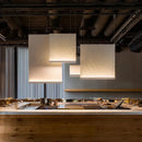 Axyaa Square Knitted Fabric Pendant Lamp for Minimalist Dining & Kitchen Lighting