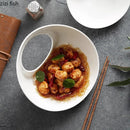 Axyaa Special-shaped Ceramic Dessert Plate with Artistic Conception