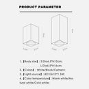 Axyaa Cement Square LED Downlight for Living Room and Kitchen