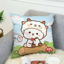 Axyaa Mochi Cat Luxury Cushion Cover Set for Sofa and Bed