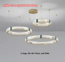 Axyaa Italian-Style Grand Villa Crystal Chandelier, Modern Minimalist Lighting Fixtures for Dining Room & Bedroom