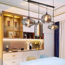 Nordic-Style Ash Glass Island Table & Pendant Lamp Set by Axyaa
