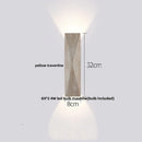 Axyaa Iron LED Wall Lights Round Yellow Travertine Japan Style Bedroom Lamparas