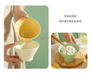 Axyaa Ceramic Horn Bowl Set - High Foot, High Aesthetic, Anti-Scalding Hat Bowl