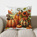 Autumn Maple Leaves Decorative Pillow Cover by Axyaa for Sofa, Bedroom, Car