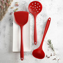 Axyaa Silicone Kitchen Utensils Set for Non-Stick Cookware with Ladle and Shovel