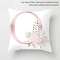 Axyaa Pink Letterwork Cushion Cover 45*45cm, Wedding Party Decor, Elegant Wedding Pillow