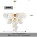 Axyaa Retro French Circle Chandelier for Luxury Living Room Lighting
