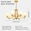 Axyaa Crystal Golden Pendant Lights - Modern Minimalist American Light Luxury Fixtures