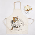Axyaa Christmas Dog Kitchen Ladies Apron - Fun Cartoon Animal Apron for Home Cooking