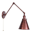 Axyaa Retro LED Swing Arm Bedside Wall Lamp