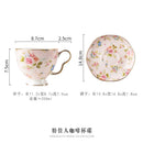 Axyaa English Porcelain Pink Floral Coffee Cup Saucer Bone Teacup Mug