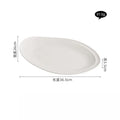 Axyaa Ceramic Oval Plate for Steak, Salad, Sushi, Dessert - Restaurant Molecular Cuisine
