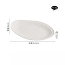 Axyaa Ceramic Oval Plate for Steak, Salad, Sushi, Dessert - Restaurant Molecular Cuisine
