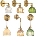 Axyaa Retro Flowers Glass Wall Lamp for Bedroom Study & Bedside, Nordic Modern Style