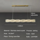 Axyaa Modern Crystal Chandelier LED Kitchen Dining Room Lighting Luxury Pendant Bar Fixture