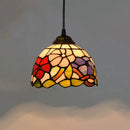 Axyaa European Stained Glass Pendant Chandelier Light Fixture Home Decor