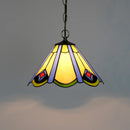 Axyaa Stained Glass Pendant Lights in Baroque Style for Kitchen and Home Decor