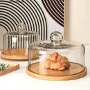 Axya Rotating Cake Tray with Glass Cover and Stand