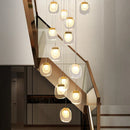 Axyaa Luxury LED Crystal Chandelier for Staircase & Living Room