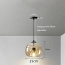 Axyaa Glass 3-Light Pendant Lamp: Luxury Adjustable Ceiling Light for Home, Dining, Bar, Kitchen