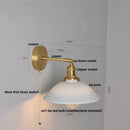 Axyaa Nordic LED Wall Light Brass Pull Chain Switch Bedside Lamp - Modern Design