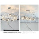 Axyaa LED Crystal Chandelier - Modern Luxury Lighting for Living Room and Bedroom