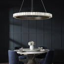 Axyaa Round Gold Black Marble Pendant Lamp Luxe Designer Hanging Light