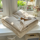 Axyaa Summer Cool Quilt - Washed Cotton Embroidered Soybean Quilt