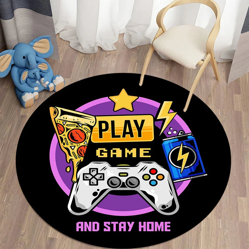 Axyaa Round Rugs Living Room Floor Mats Children's Carpet Bedroom Home Decor