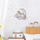 Axyaa Elephant Giraffe Kids Room Animal Wall Stickers Moon Child Decor