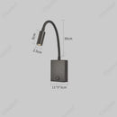 Axyaa Adjustable Angle Wall Light with USB Charging Port - Bedroom & Corridor Decor